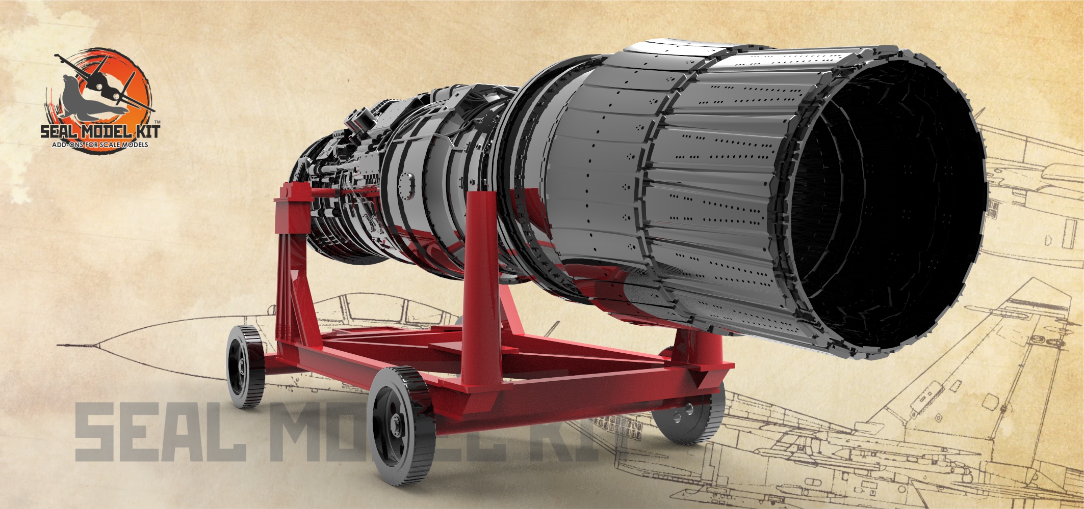 smk48024 Двигатель АЛ-31Ф на тележке