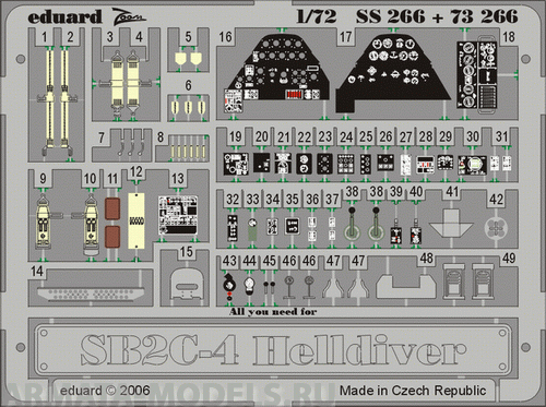 SS266 Фототравление SB2C-4 For Academy kit