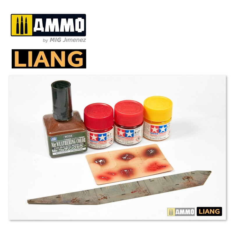 LIANG-0005 Набор трафаретов Splashes Blood Effects Airbrush Stencils