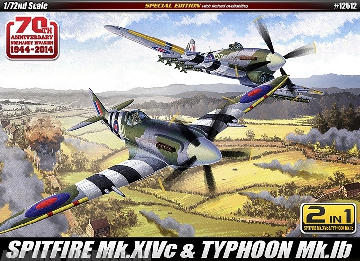 12512 Самолет   SPITFIRE Mk.14C & TYPHOON Mk.IB Annv.70 Normandy Invasion 1944 Academy