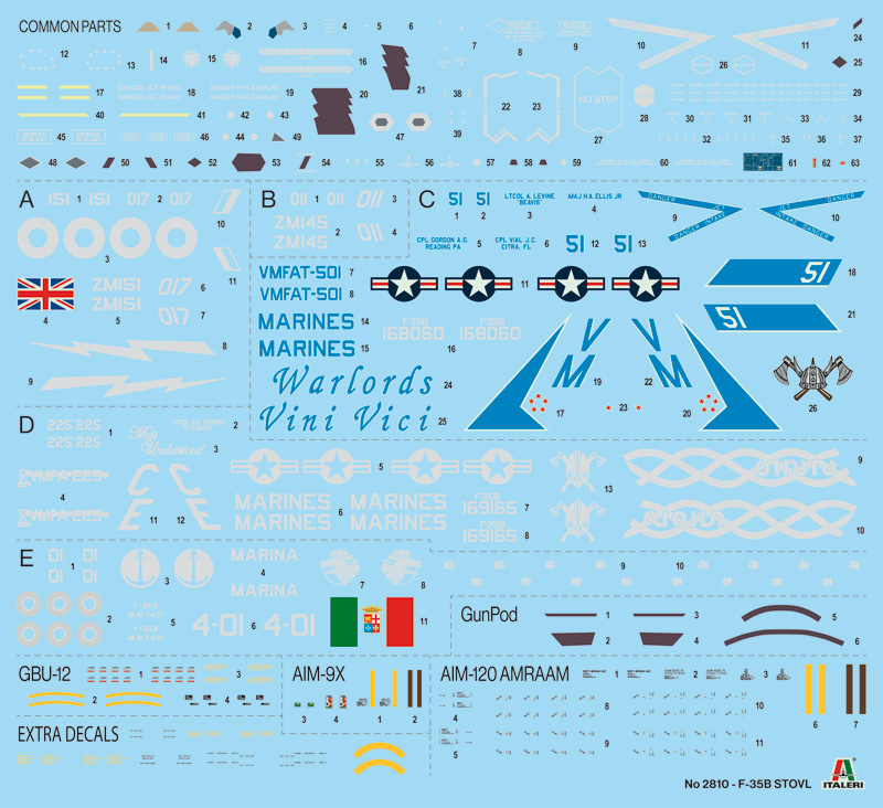 2810ИТ Самолет  F-35B quot;LIGHTNINGquot; II (10013160/011122/3526709, ИТАЛИЯ) Italeri