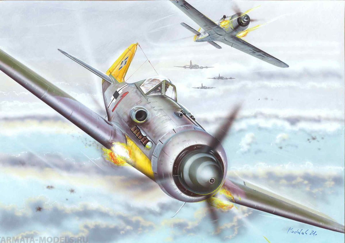 AZ7591 Самолет FW 190D-9 Early  3x Luftw.  w/PUR part AZmodel) AZmodel Plastic kits