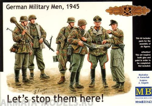 Набор фигурок MB35162 Фигуры Lets stop them here!, Немецкие военные, 1945 Master Box (MB)