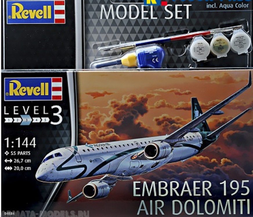 64884  пассажирский самолет Embraer ERJ 195 Revell