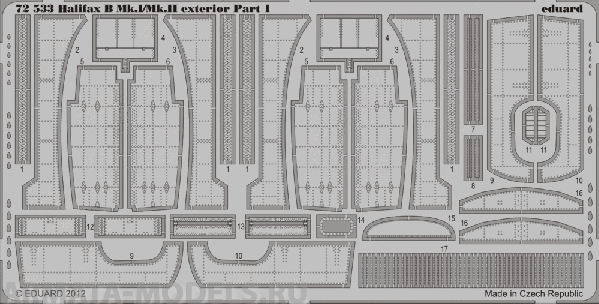 72533ED  Halifax B Mk.I/Mk.II Exterior for Revell 1/72