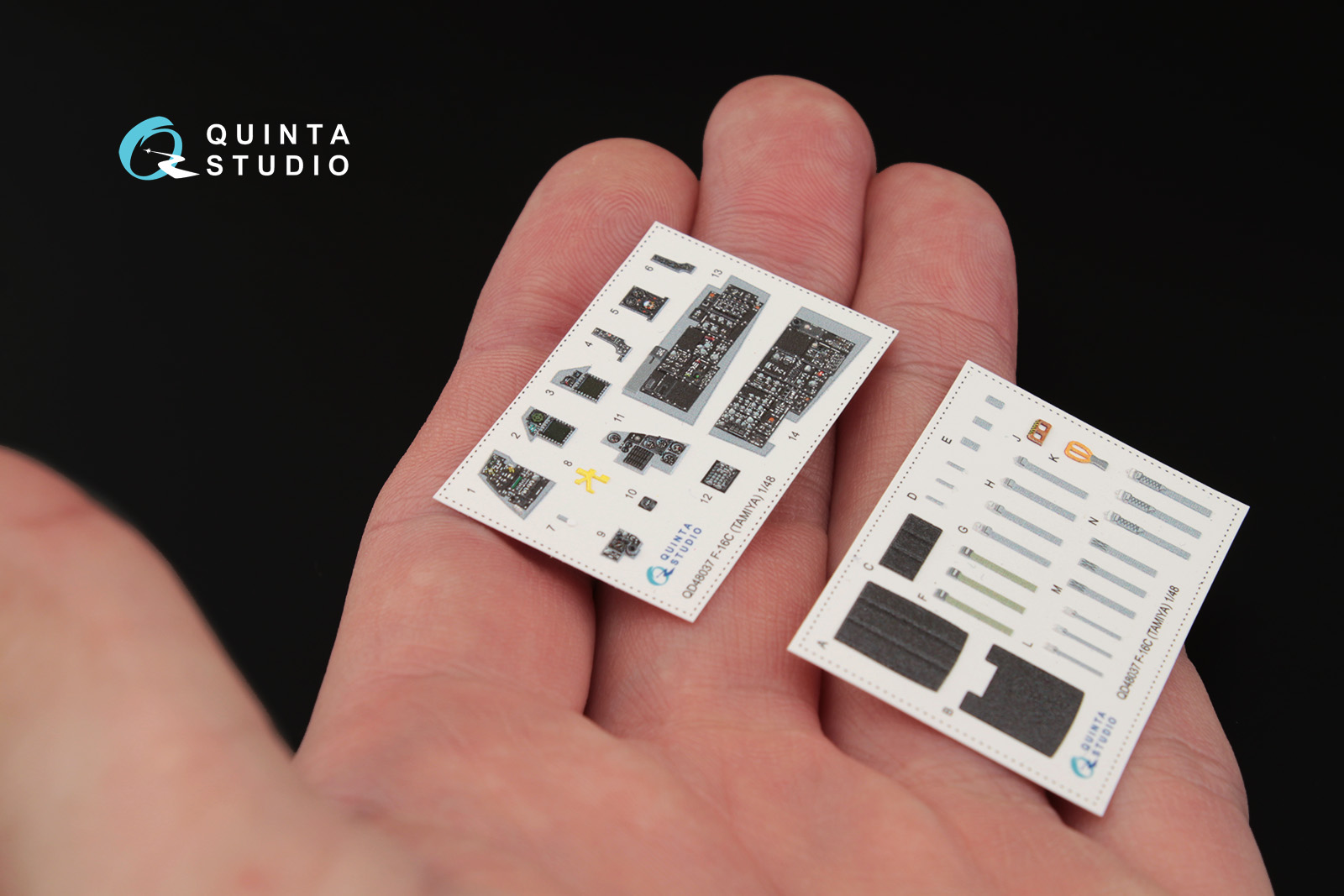 QD48037 1:48 3D Декаль интерьера кабины  F-16С (для модели Tamiya)