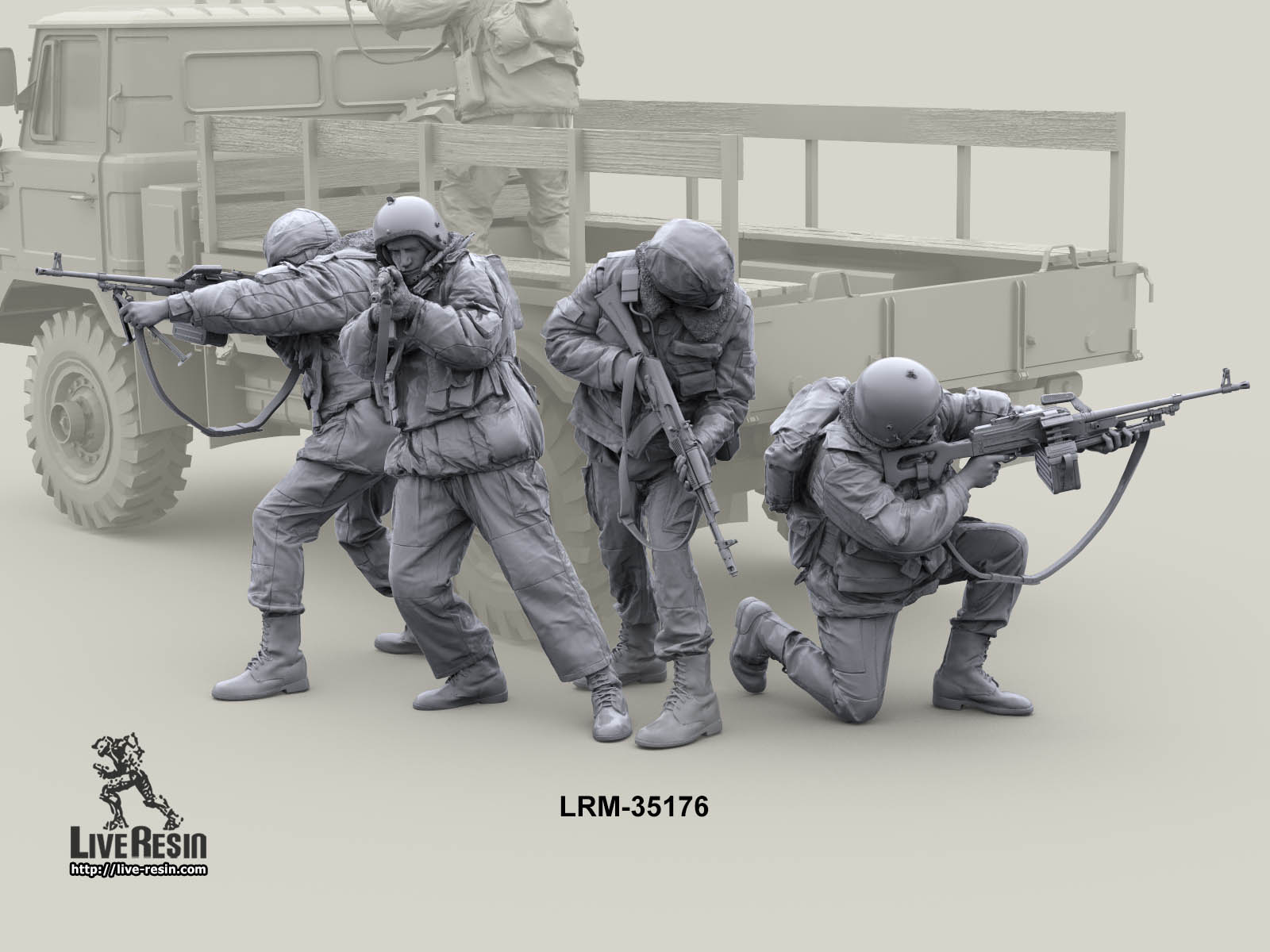 LRM35176 Военнослужащий ВВ, укрывается за углом Live Resin