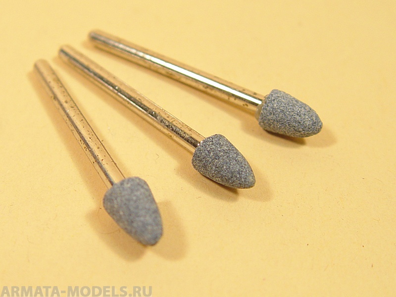 2367 Насадка шлифовальная, карбидкремния, пуля,  8 х 15 мм, 3 шт./уп., блистер