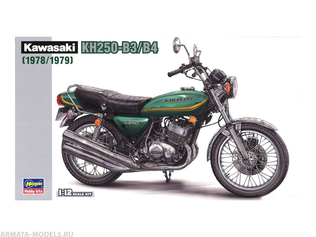 21508-МотоциклKAWASAKI KH250-B3/B4 Hasegawa