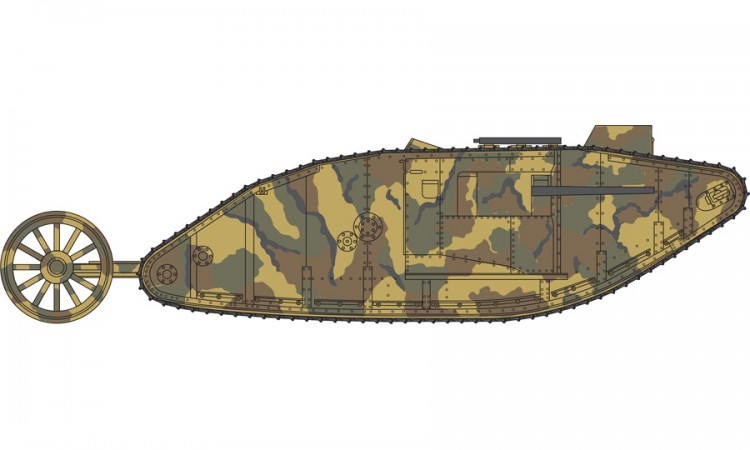 A01315V Танк WWI Male Tank Airfix