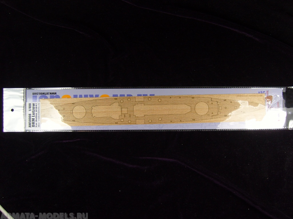 AW50008 Деревянная палуба для 1/400 DKM Lutzow