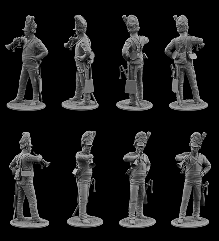 CHM-54341. Трубач драгунского полка Шотландские Серые Chronos Miniatures