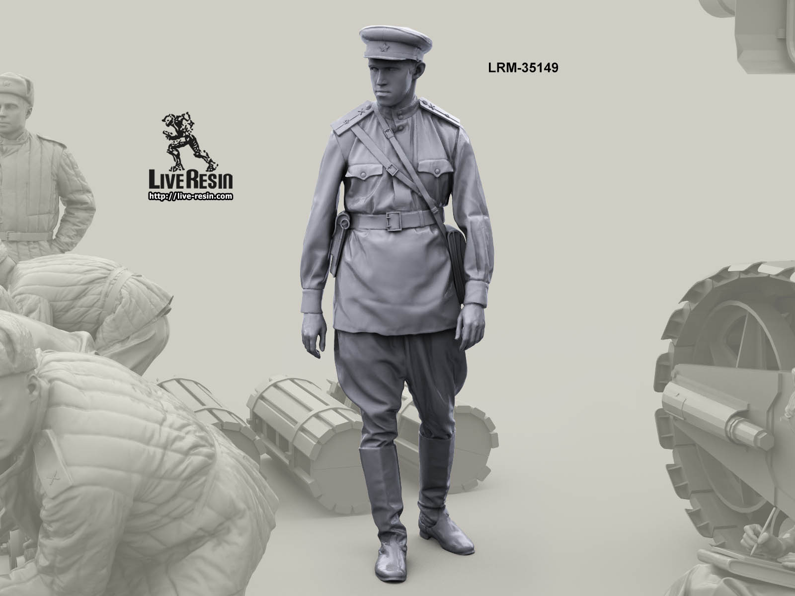 LRM35149 Советский артиллерист - командир орудия Live Resin