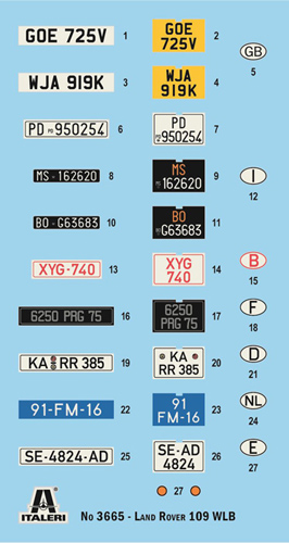 3665ИТ Автомобиль LR 109 LWB Italeri