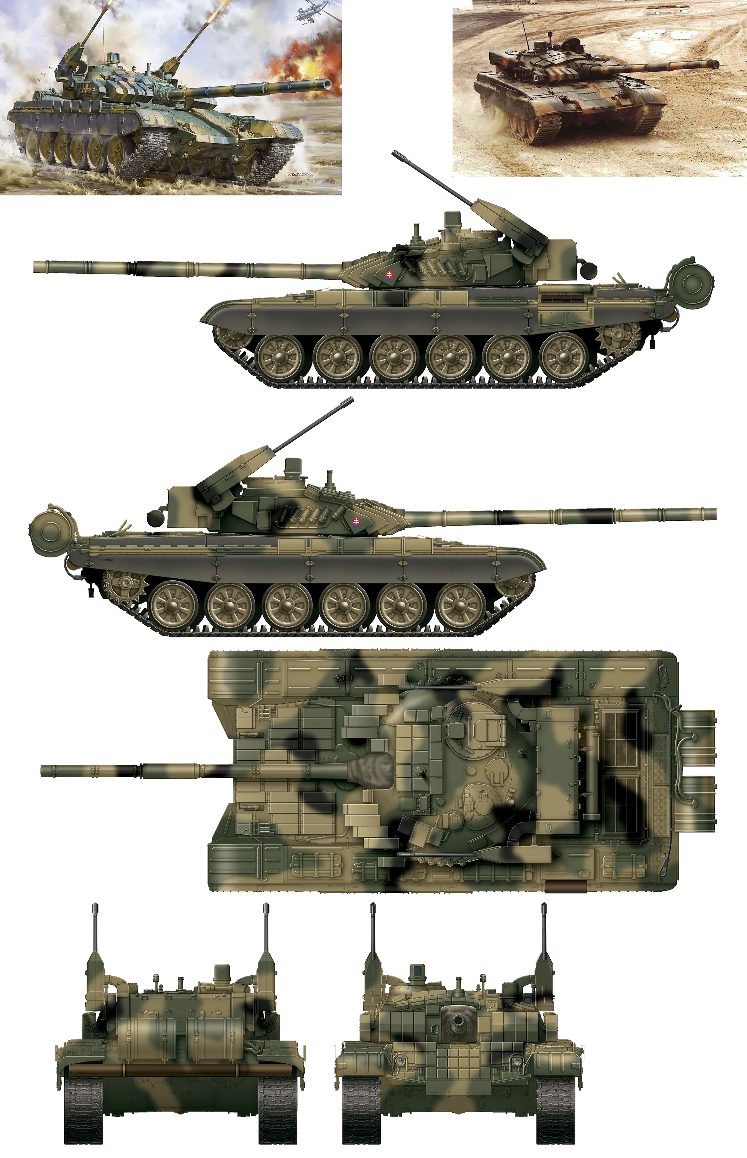 AH35A039 Словацкий танк Т-72M2 Moderna Amusing Hobby