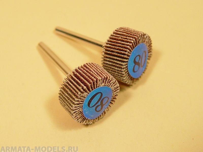 2406 Круг лепестковый, d 30 х 10 мм,зерно Р  80, 2 шт./уп., блистер