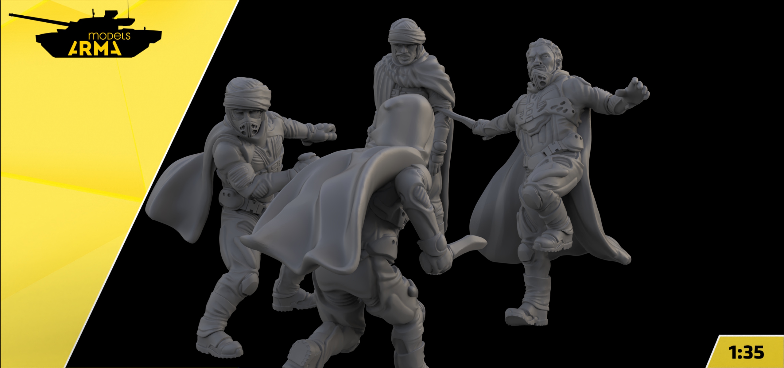 AM35933 Набор фигурок DUNE Фримены 4 шт Arma Models