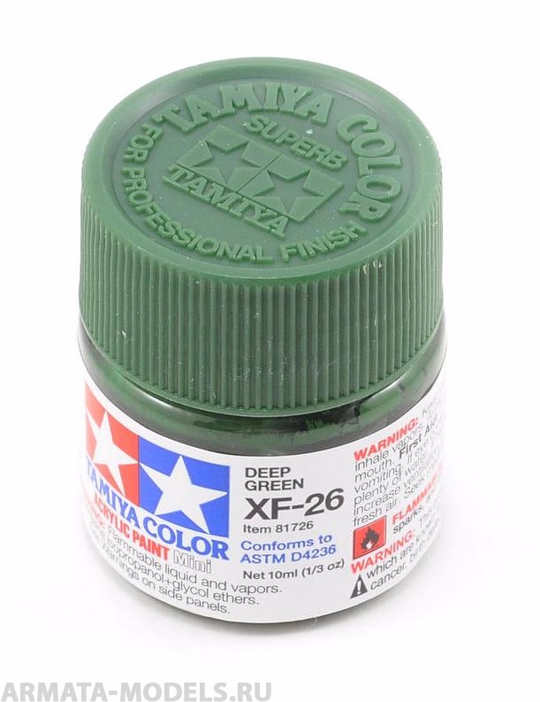 81726T XF-26 Deep Green (Насыщенная зеленая) краска акрил. 10мл.