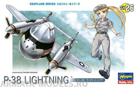 60136 Модель самолета EGG PLANE P-38 LIGHTNING Hasegawa