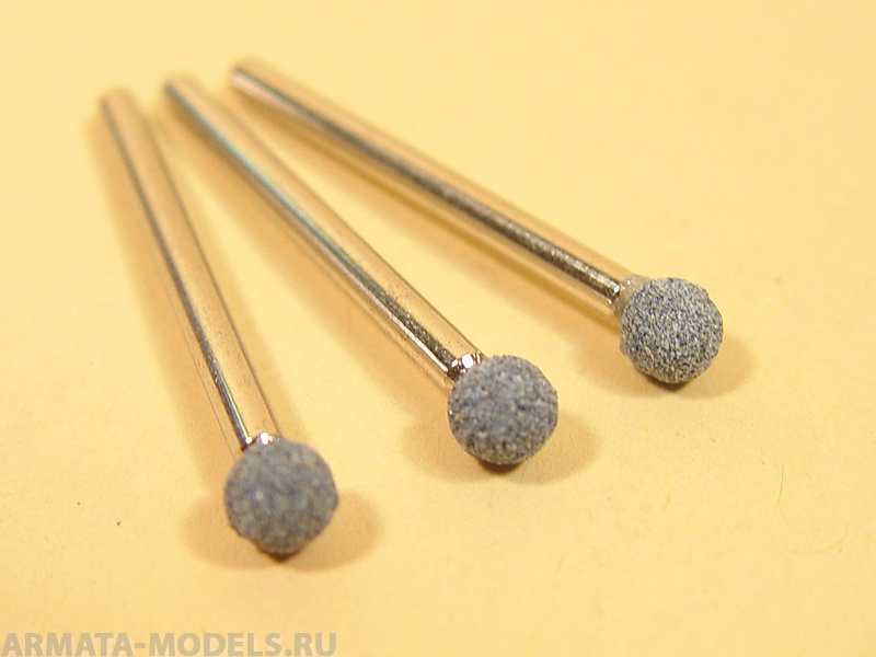 2372 Насадка шлифовальная, карбид кремния, шар,  6 мм, 3 шт./уп.,блистер