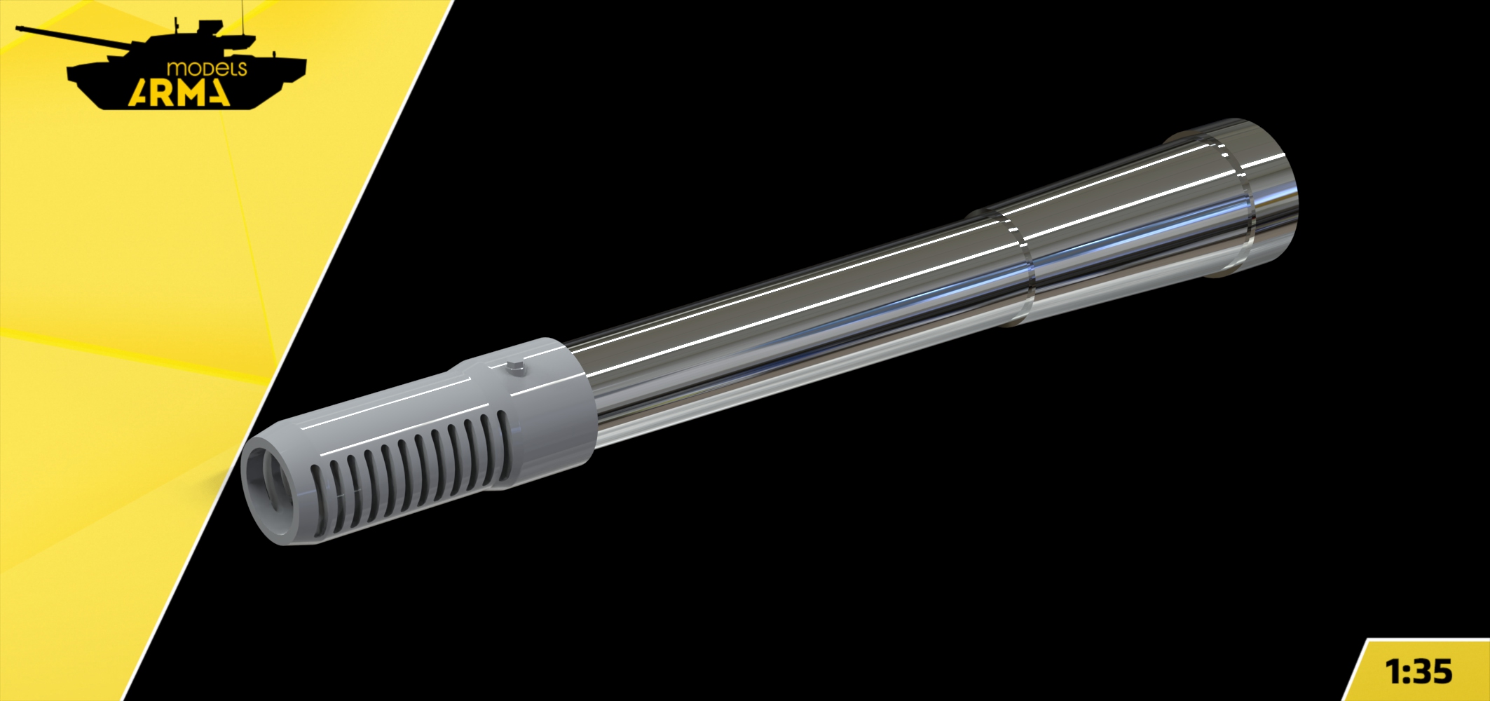 AM36075 Металлический ствол с 3D дульным тормозом ИСУ -152 (Не для свободной продажи)