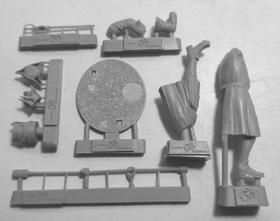 CHM-54298.  Шведский артиллерист, начало 18 века. Материал - смола. Chronos Miniatures