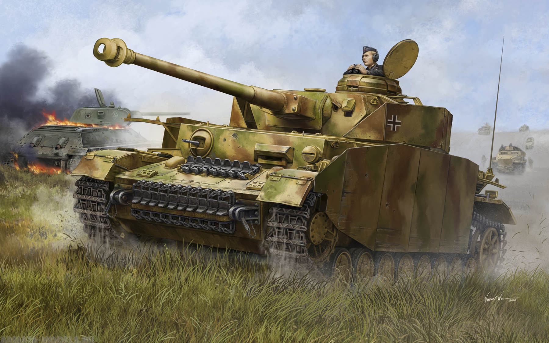 00920 Танк  Pzkpfw IV Ausf.H немецкий средний танк Trumpeter