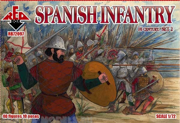 RB72097 Фигуры Spanish Infantry. Set 2. 16 century           Red Box