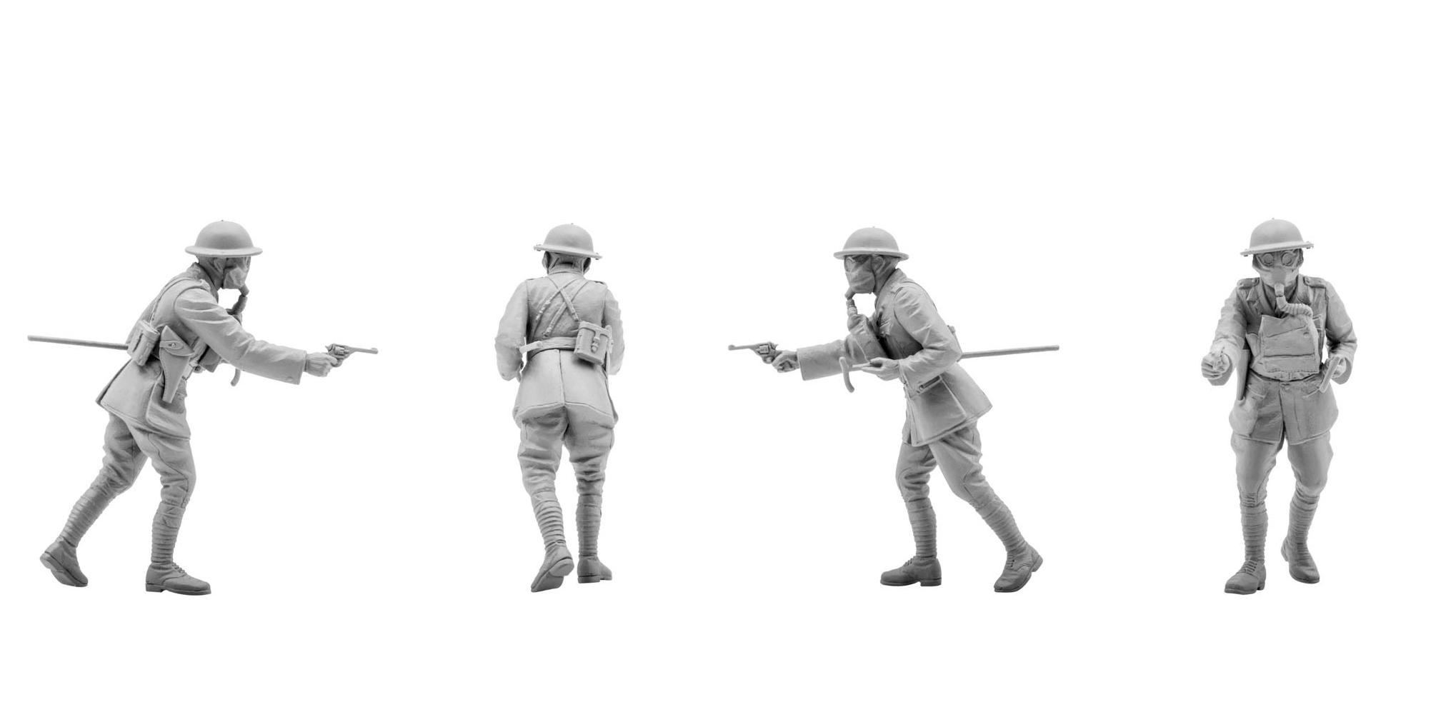 35703 Фигуры, Британская пехота в противогазах (1917 г.) ICM