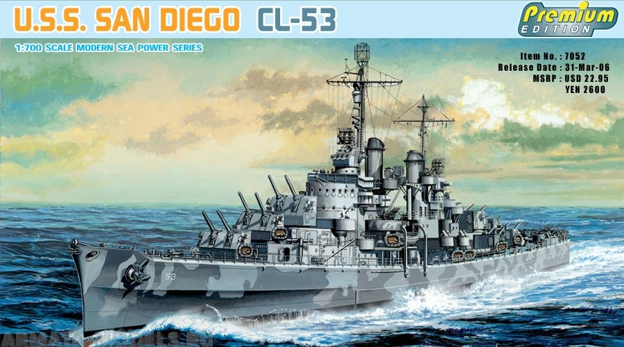 7052Д Корабль USS San Diego Dragon