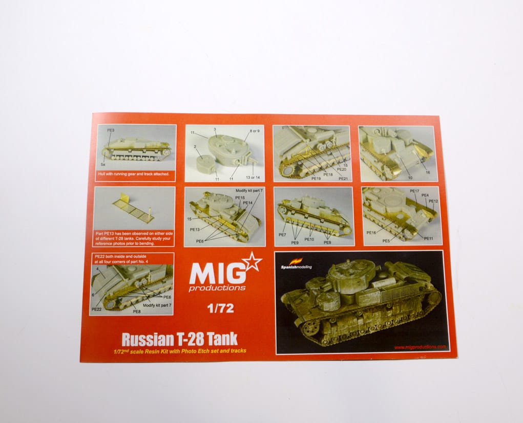 MP72-414 Сборная модель из пластика Russian T-28 Tank MIG Productions