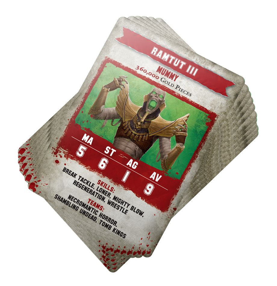 200-53GW Набор карт Кровавый Кубок. Волочащаяся Нежить (Blood Bowl: Shambling Undead Team Cards)