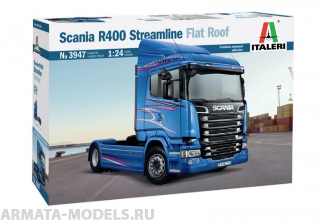 3947ИТ Грузовик SCANIA R400 STREAMLINE (Flat Roof) Italeri