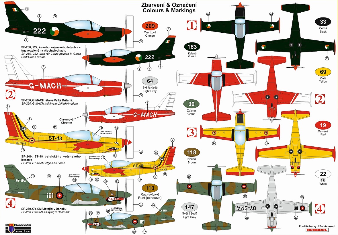 KPM0212 SF-260D/W European Users KP Models