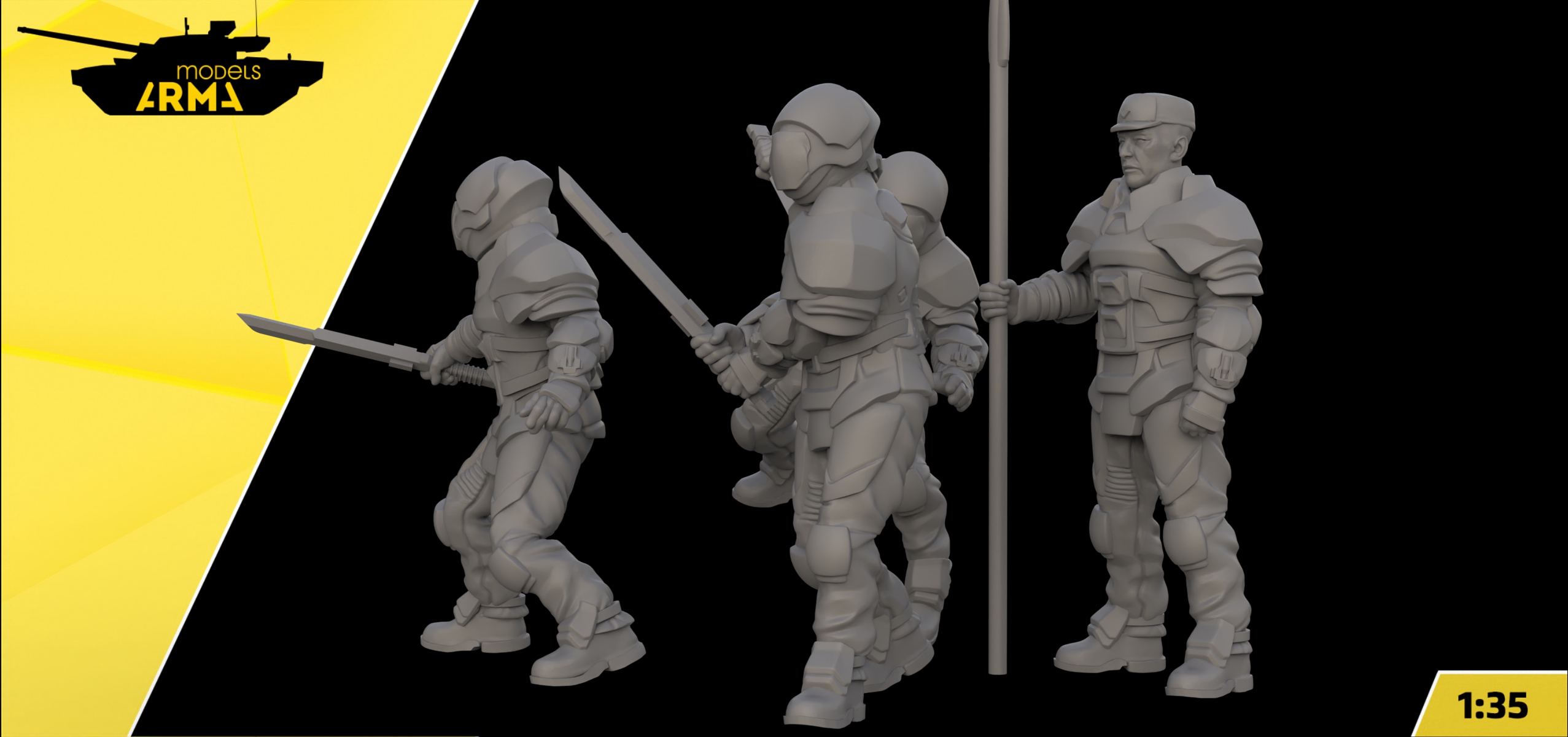 AM35934 Набор фигурок DUNE Атрейдесы 4 шт Arma Models