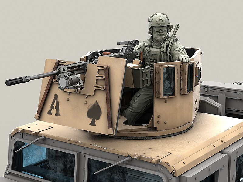 LRM35012 Стрелок пулеметчик Корпуса Морской Пехоты США MARSOC для размещения в башнях автомобилей повышенной проходимости и бронетехники.