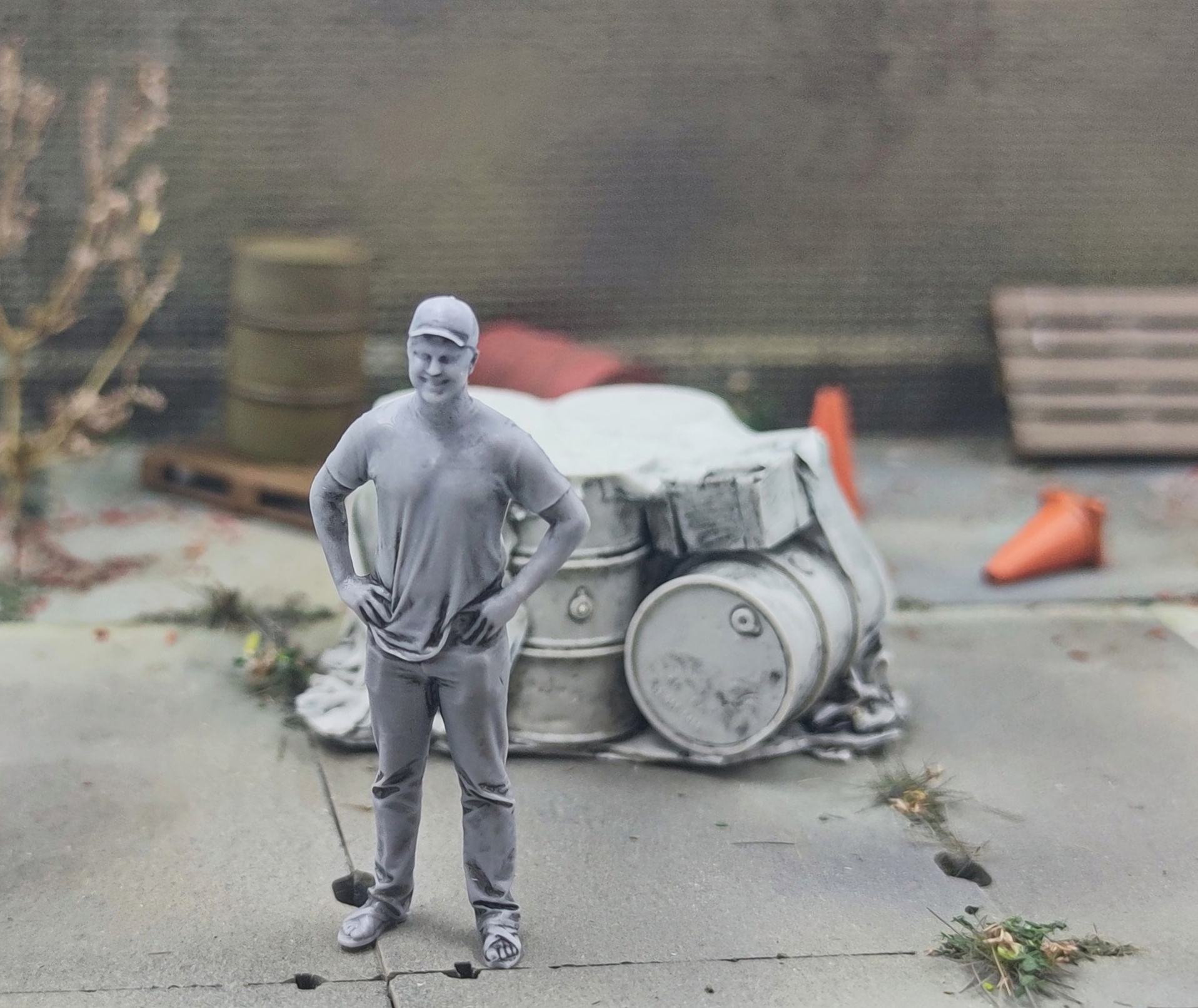 HE-35217 Миниатюра "мужик у бочек" Hobby Expert