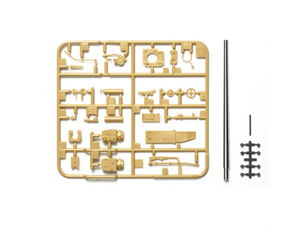 12660T Металлический ствол для модели 35340 German Jagdpanzer IV /70(V) Lang, в набор входят также пластиковые части затвора, прицела и другие. Tamiya