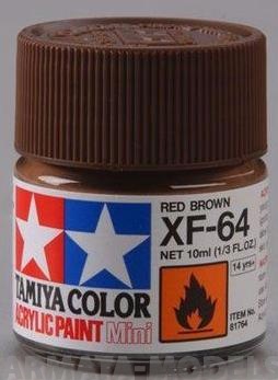 81764T XF-64 Red Brown (Красно-коричневая) краска акрил. 10мл.