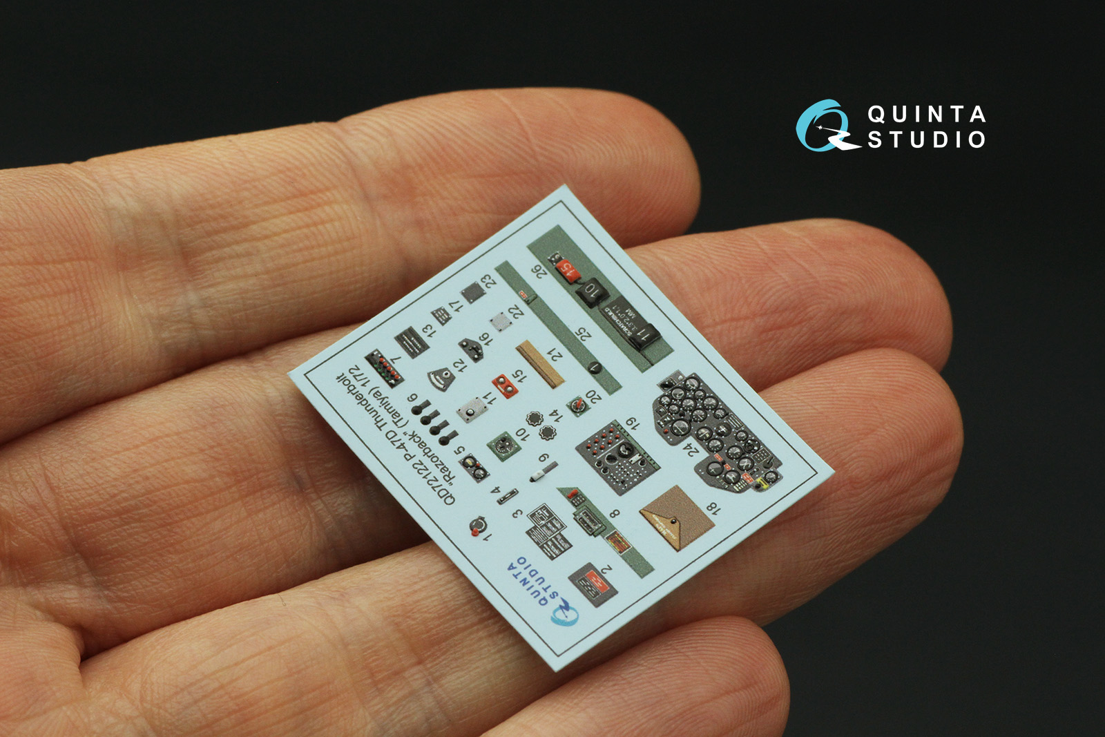 QD72122 3D Декаль интерьера кабины P-47D Thunderbolt Razorback (Tamiya)