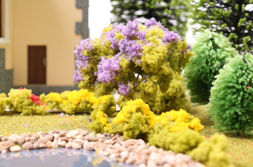 004ppc005 Фолиаж для имитации цветов. Сиреневые цветы 50 мл.