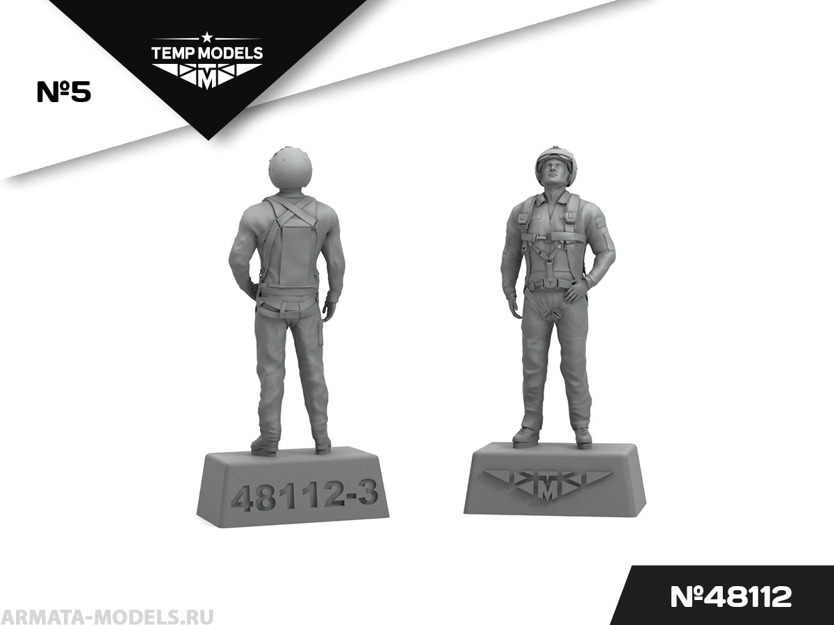 48112-3TMP Пилот ВКС РФ (1 шт). Temp Models