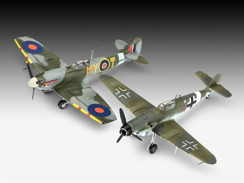03710RE Combat Set истребитель-низкоплан Bf109G-10 и Спитфайр Mk.V Revell