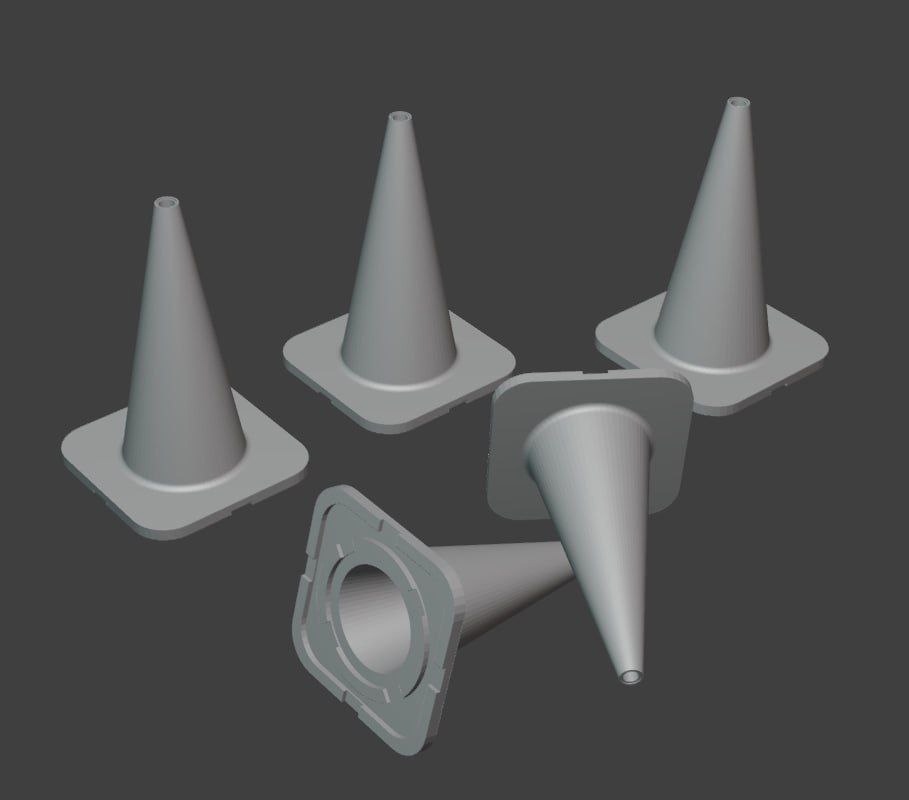 HE-35180 Миниатюра конусы ограждения 5шт Hobby Expert