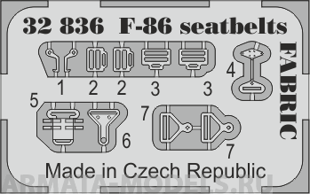 32836ED  F-86 Seatbelts 1/32