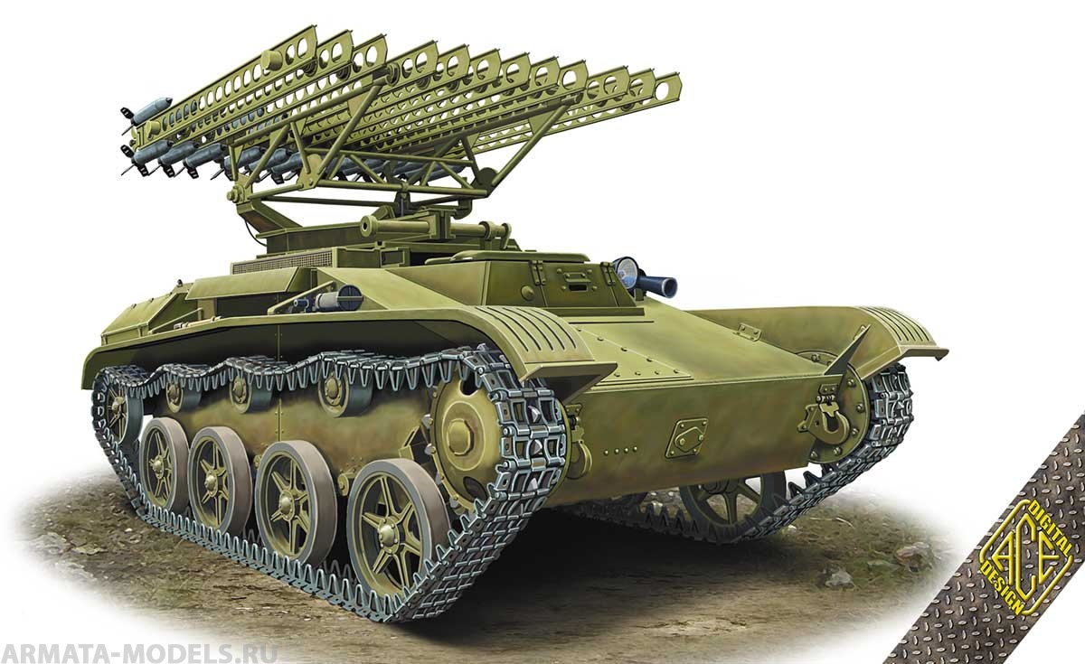 ACE72542 Ракетная установка БМ-8-24 Катюша на шасси Т-60 ACE