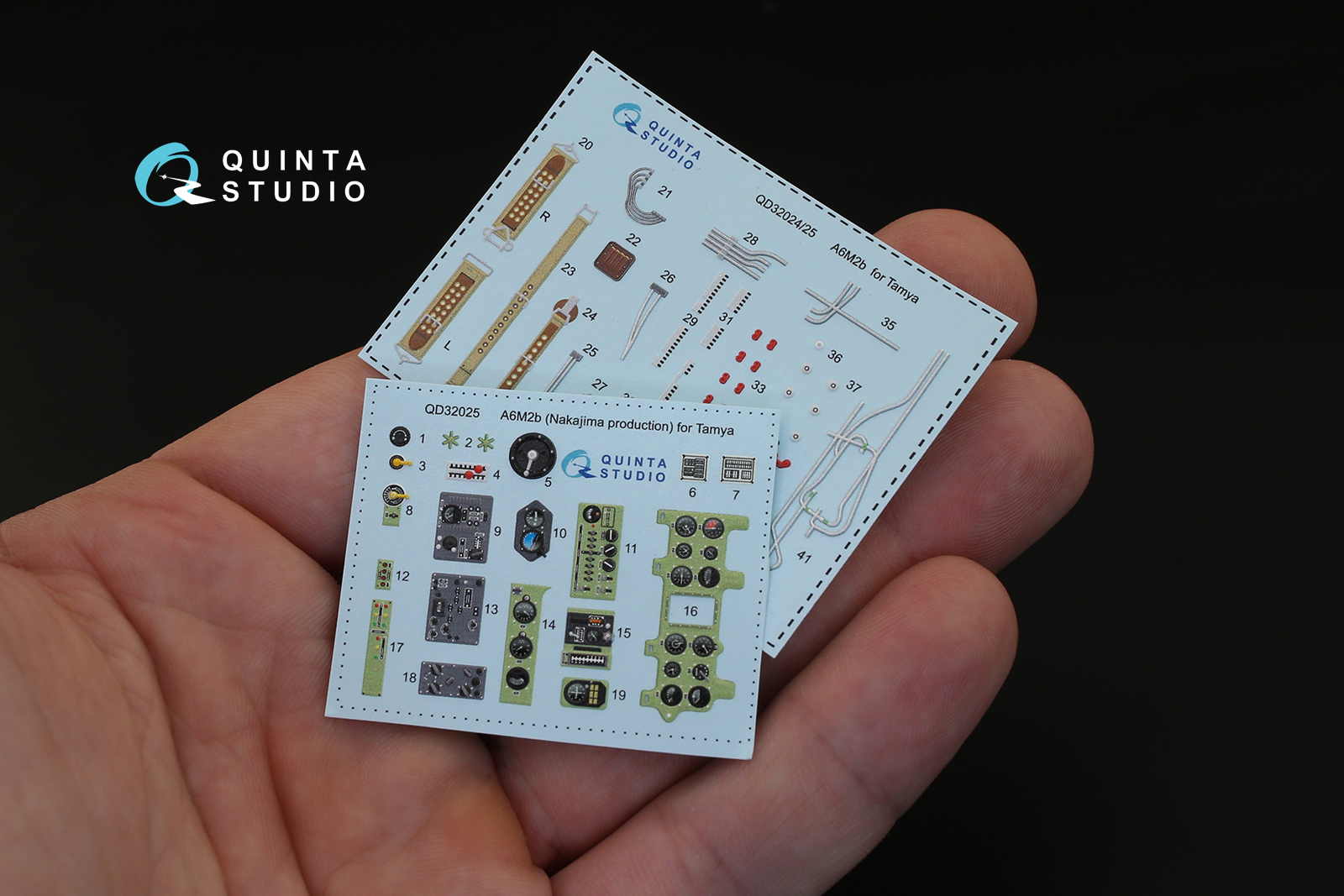 QD32025 1/32 3D Декаль интерьера кабины A6M2b (Nakajima prod.) (для модели Tamiya)