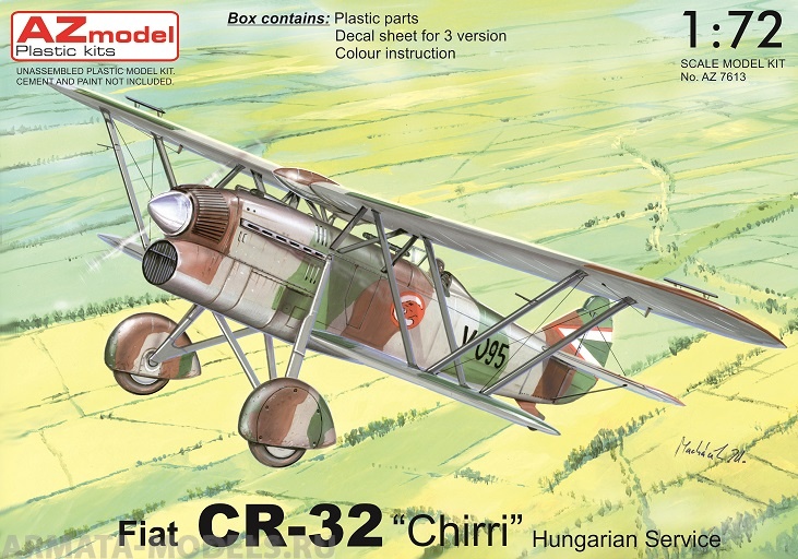 AZ7613 Самолет Fiat CR-32bis Chirri "Hungarian Service" AZmodel Plastic kits