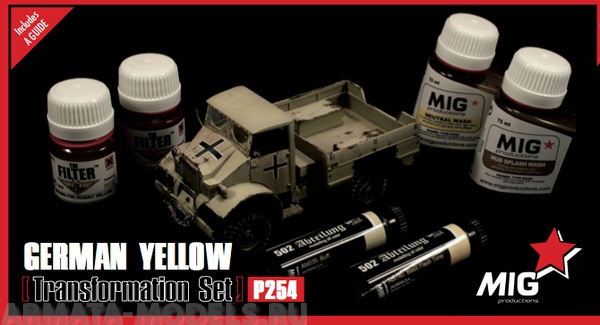MIGP254 Набор НЕМЕЦКИЙ ЖЁЛТЫЙ (P222, P241, P304, P402, ABT035, ABT140)