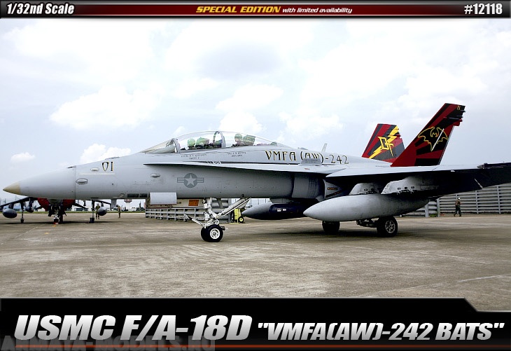 12118 Самолет  USMC F/A-18D VMFA(AW)-242 LE:  Academy